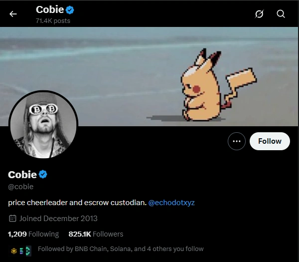 Cobie (CryptoCobain) X